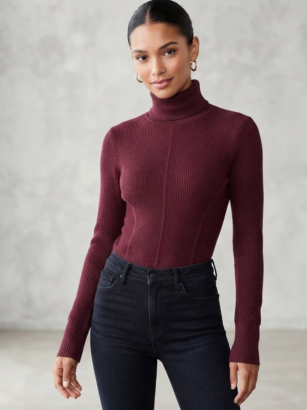 Express Gorgeous‎ Stretch Cotton Size Small Maroon-Burgundy Snall